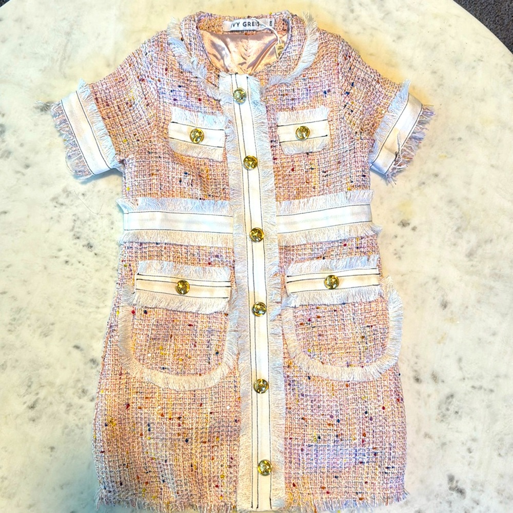By Ivy Greis girls tweed dress. Size 5.